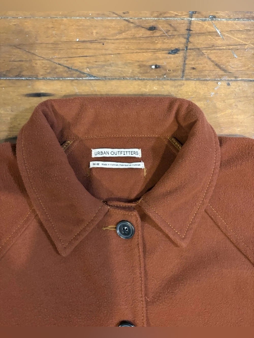 Urban Outfitters Rust Utility Button-Front Jacket - Picture 3 of 3